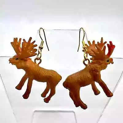 Animal Earrings - Moose Earrings - Zoo Earrings - Teacher Earrings - Canada Ear • $8.99