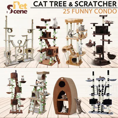 $89.95 • Buy Cat Scratching Post Tree Gym House Condo Furniture Scratcher Pole Toy Multi-Size