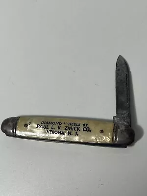 Vtg Imperial Prov. R.I. U.S.A. Diamond Wheels Verona N.J. Advertisement Knife • $18.45