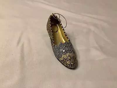Vintage Metropolitan Museum Of Art Miniature Shoe Gold & Silver Ornament  • $30