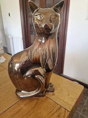 £25 • Buy Large Poole Pottery Gold Lustre Cat