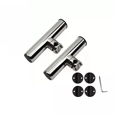 8PCS Stainless Steel Clamp On Fishing Rod Holder For Rail 7/8  To 1  Boat Yacht • $114.94