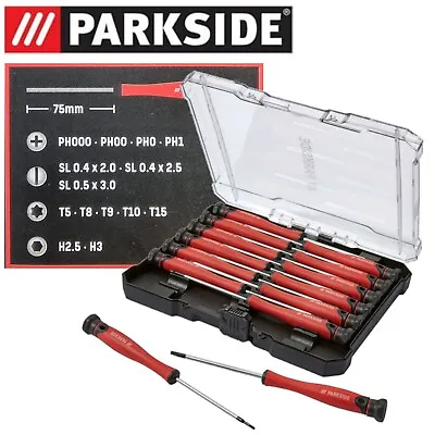 Parkside 14 Pieces Precision Screwdriver Set Magnetic Cross Tip Slotted Star Hex • £11.99