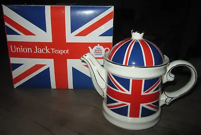 NOS Round Union Jack Teapot The Great British Pottery Company Limited • £48.65