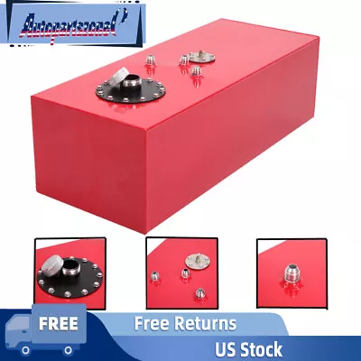 ⭐60L Red Aluminum 15 Gallon Street Rod Fuel Cell Gas Tank W/ Cap & Level Sender⭐ • $118.10