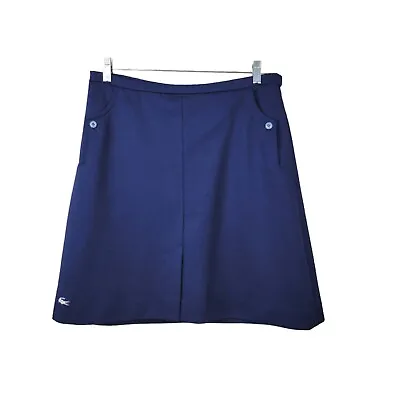 Vintage Haymaker Lacoste Tennis Skirt Skort Size Large XL Pockets Navy Short • $22.77
