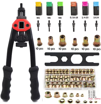 180pcs Easy Automatic Rivet Tool Set Dual-Hand Manual Metric&SAE Rivet Nut Tool • $59.99