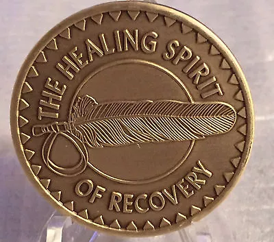 Healing Spirit Of Recovery Medallion Chip Coin AA NA Great Spirit Prayer Bronze • $6.99