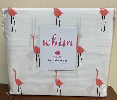 New Sealed - Whim By Martha Stewart Collection Twin Sheet Set - Pink Flamingo • $44
