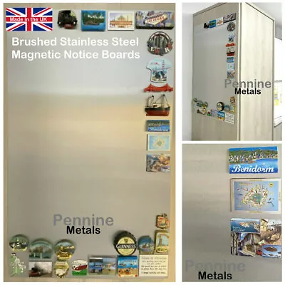 Magnetic Notice Boards Memo Board - Stainless Steel Various Sizes Available DIY • £10.80