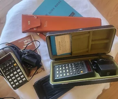 Fantastic Trio Of Working Vintage Calculators! HP -22 / HP-45 / K&E Slide Rule! • $48