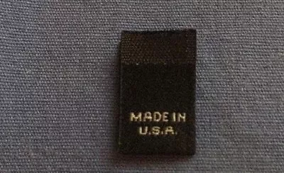 250Pcs Black Woven Clothing Garment Label Size Tab Tag Care Custom MADE IN USA • $14.99