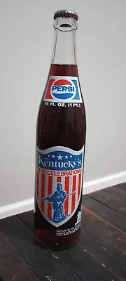 Pepsi Cola Commemorative Kentucky's 74-76 Celebrations 16 Oz Glass Bottle  • $20