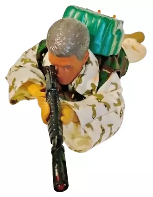 Vintage Crawling Talking Soldier Wearing Camo Camouflage Holding Automatic Rifle • $22