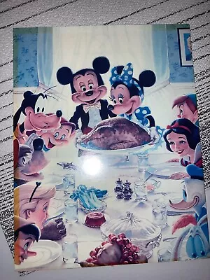 POST CARD Mickey Mouse Roger Rabbit Snow White Walt Disney Dinner Table Postcard • $34.95