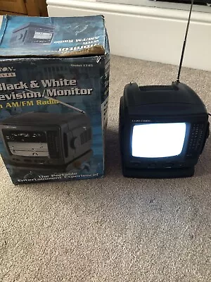 Lloytron 5  Black And White TV With AM/FM Radio Model T745 Mains Or 12 Volt • £5.99