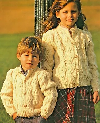 £2.69 • Buy 0867 Children's Cardigans 22-32  Aran - Vintage Knitting Pattern Reprint