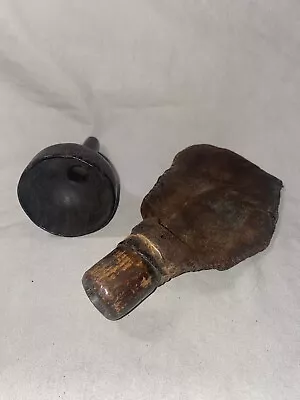Rare Revolutionary War Erawooden Musket Ball Funnel/ Musket Ball Buckskin Bag • $175