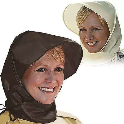 Ladies Waterproof Rain Bonnet Headscarf Snood Hair Protector Hood Assorted • £7.29