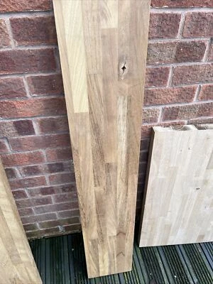 £25 • Buy Solid Oak Kitchen Worktop Off Cut 40mm Thick 1200mm X 225mm