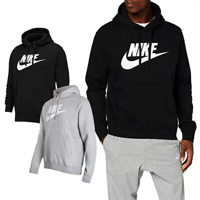 Nike Men's Hoodie Fleece Large Logo Club Active Graphic NSW Athletic Sweatshirt • $46.88