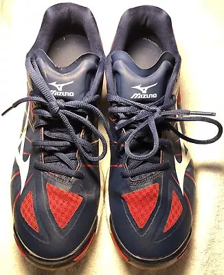 Mizuno Wave Lightning Women’s Sneakers Red And Blue Size 9.5 • $22.95