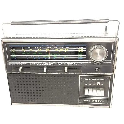Sears Vintage Multi Band Radio Model AM FM AIR TV1 TV2 PBH Working Old Radio • $39.95
