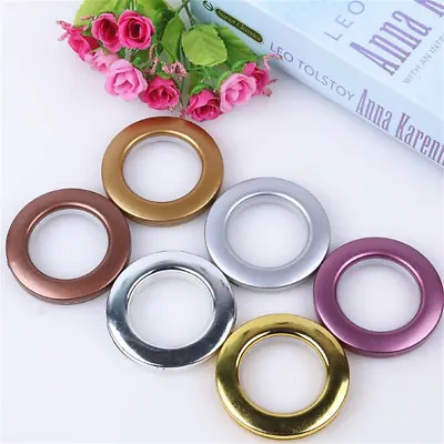 £7.43 • Buy 10/40X Round Shape Eyelet Curtain Rings Clips Grommet Blinds Drapery Accessories