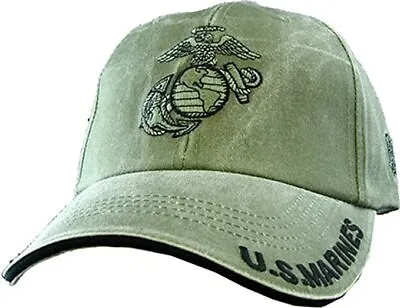 NEW U.S. Marine Corps USMC Insignia Baseball Cap Hat. OD Green. 5640 • $21.99