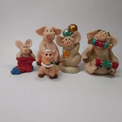 £18.75 • Buy Piggin Pig Collection Lot 4 Birthday And Christmas Of 5 In Total Some Marked