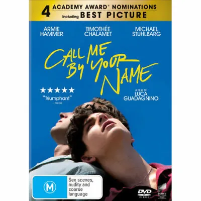 Call Me By Your Name DVD NEW (Region 4 Australia) • $21.89