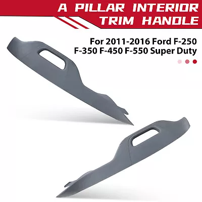 Left Right Interior Trim A Pillar Handle Gray For 11-16 Ford F250 F350 F450 Pair • $63.32