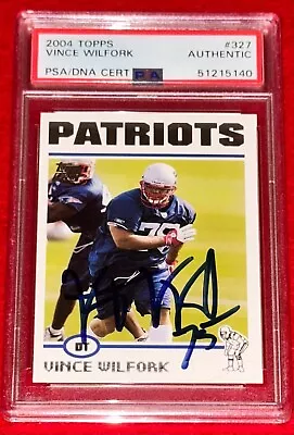 2004 Topps 327 Vince Wilfork Signed Card PSA Auto New England Patriots • $124.99