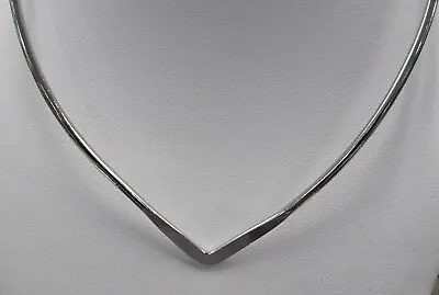 Set Of 2 Pcs Necklace V Shape  18   Silver Plated  Base Metal Necklace Choker • $12.99