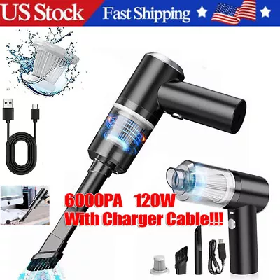 120W Cordless Handheld Vacuum Cleaner Car Home Auto Rechargeable Wet Dry Duster • $9.98