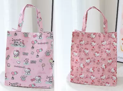 Women Girl Hello Kitty Waterproof Carry Tote Lunch Box Shopping Library Bag • $18