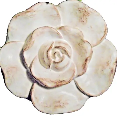 Rose Poly Plastic Flower Feeder Mold Concrete Plaster 9  X 1.5  Thick Cast 100's • $42.95