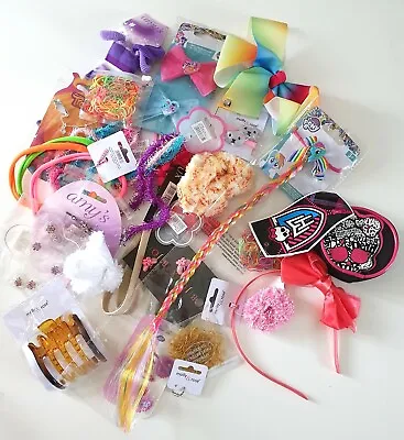 Job Lot Girls Hair Clips Accessories 30+ Cards / Sets My Little Pony Jojo Trolls • £15.70