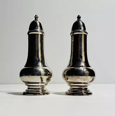 Vintage W.B. Mfg Co. Weidlich Bros Silver Plate Salt & Pepper Shakers 3238S • $12