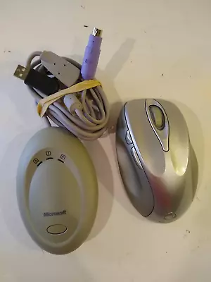Microsoft Wireless Laser Mouse 6000 Silver Model 1052 W/ Receiver  • $22.99
