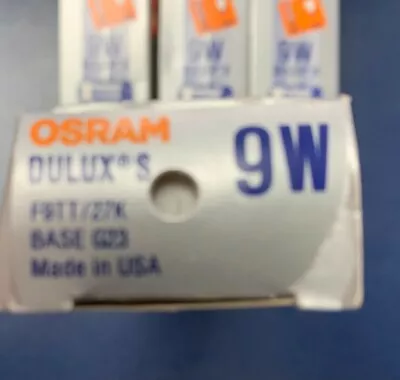 Osram 9W Dulux S Compact Fluorescent Lamp - Box Of 4 - New • $25