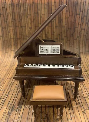 Dollhouse Miniature Baby Grand Piano With Bench By New Creations • $39.95