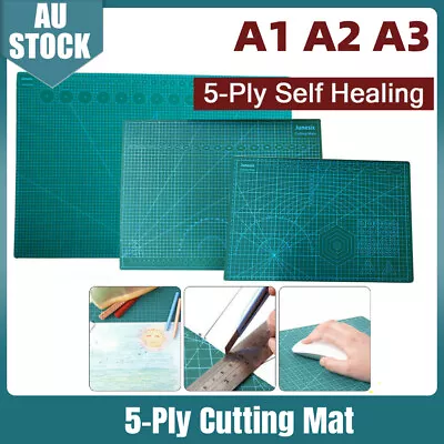 A1/2/3 5-ply PVC Self Healing Cutting Mat Craft Quilting Grid Line Printed Board • $14.89