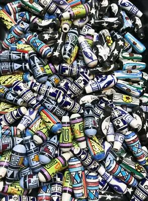 £22 • Buy Ceramic Glazed Hair Beads  Crafts  BEADS  Drop Mix  Hand Painted In Peru  DROP