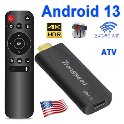 TV Stick Android 13 ATV 2.4G 5G Dual WiFi Smart 4K 3D TV Box Media Player US • $27.98