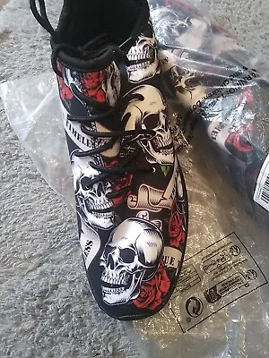 Ed Hardy Look A Lile Shoe Skulls And ROSES 2 Pair One White One Black • $50