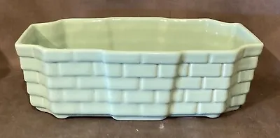Vintage Alamo Pottery Planter Green Bricks • $16