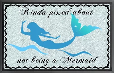 (Mermaid)  WALL DECOR DISTRESSED RUSTIC HARD WOODSIGN PLAQUE • $14.99