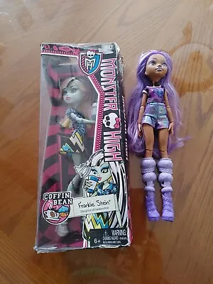 Monster High Coffin Bean Frankie Stein Doll  New In Box 2013 Plus 2021 Mtr Doll. • $48.12