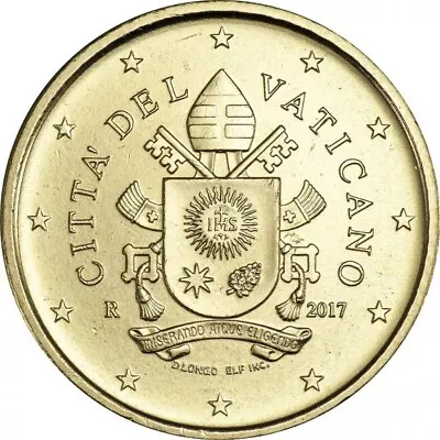 50 Euro Cent Vatican City 2017 * Coat Of Arms Of Pope Francis * Unc • $3.29